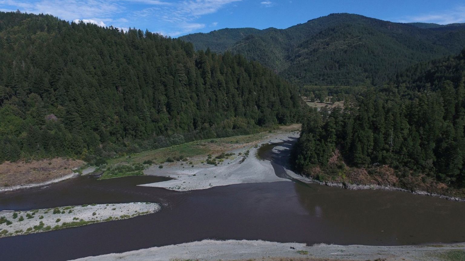Blue Creek flows into the Klamath River in Humboldt County, California.