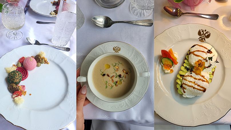 The food is a real highlight of the trip - especially the train's restaurant on rails. 