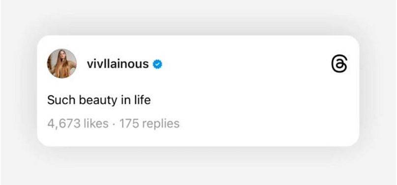 "Such beauty in life"