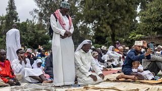 Kenyan Muslims pray for Gaza as they celebrate Eid Al-Adha
