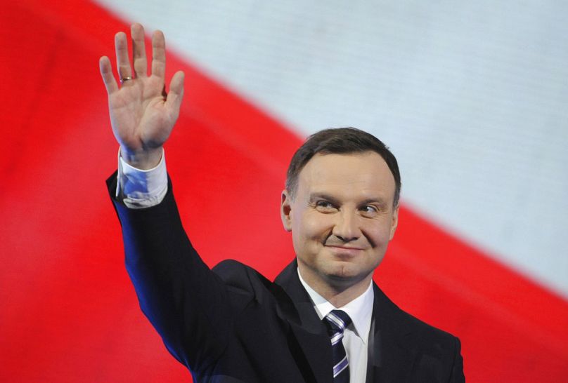 Andrzej Duda na wiecu wyborczym w 2015 roku