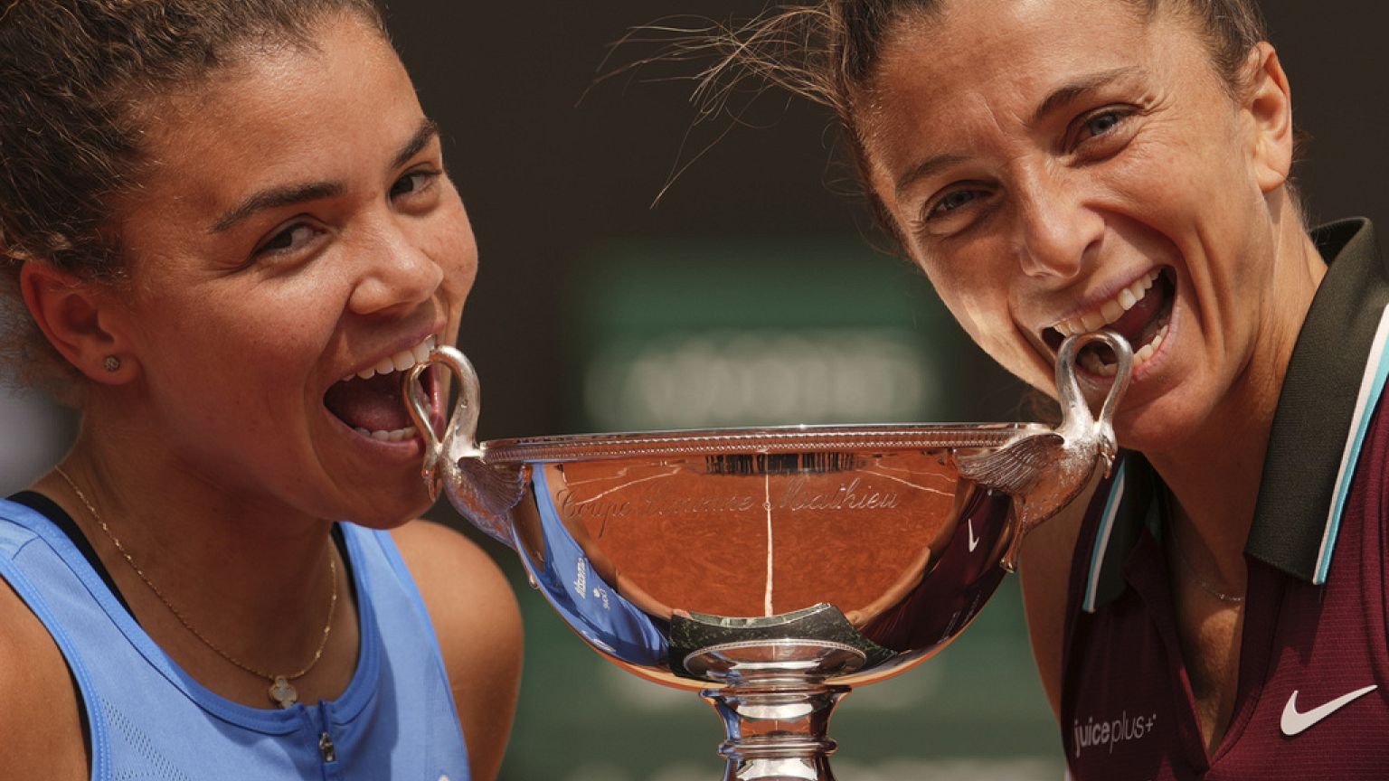 The Errani-Paolini couple after their triumph at Roland Garros