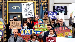 USA : manifestation contre la travel ban de Donald Trump 