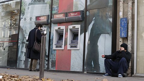 ATM in Paris, France. 20 Nov. 2012.