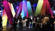 People visit the Vivatech fair ,Wednesday, June 11, 2025 in Paris. (AP Photo/Michel Euler)