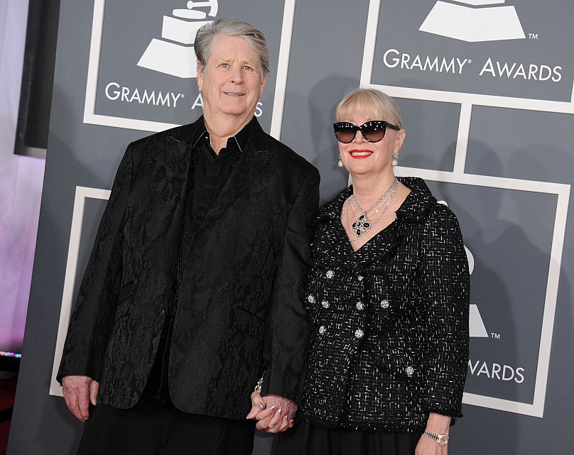 Brian Wilson and his wife Melinda Ledbetter Wilson arrive at the 55th annual Grammy Awards in Los Angeles, 10 February, 2013