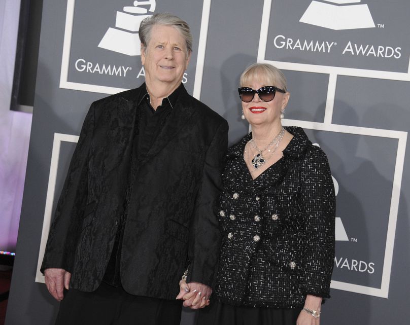 Brian Wilson com a mulher, Melinda Ledbetter, nos prémios Grammy em 2013.