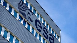 ESA: An employee of the European Space Operations Centre (ESOC) surveys the data of a science satellite at his computer screen at the operation center in Darmstadt / Germany