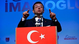 Ekrem Imamoglu, CHP candidate, at a campaign rally for the 23 June re-run of Istanbul mayoral elections, Istanbul, May 22, 2019