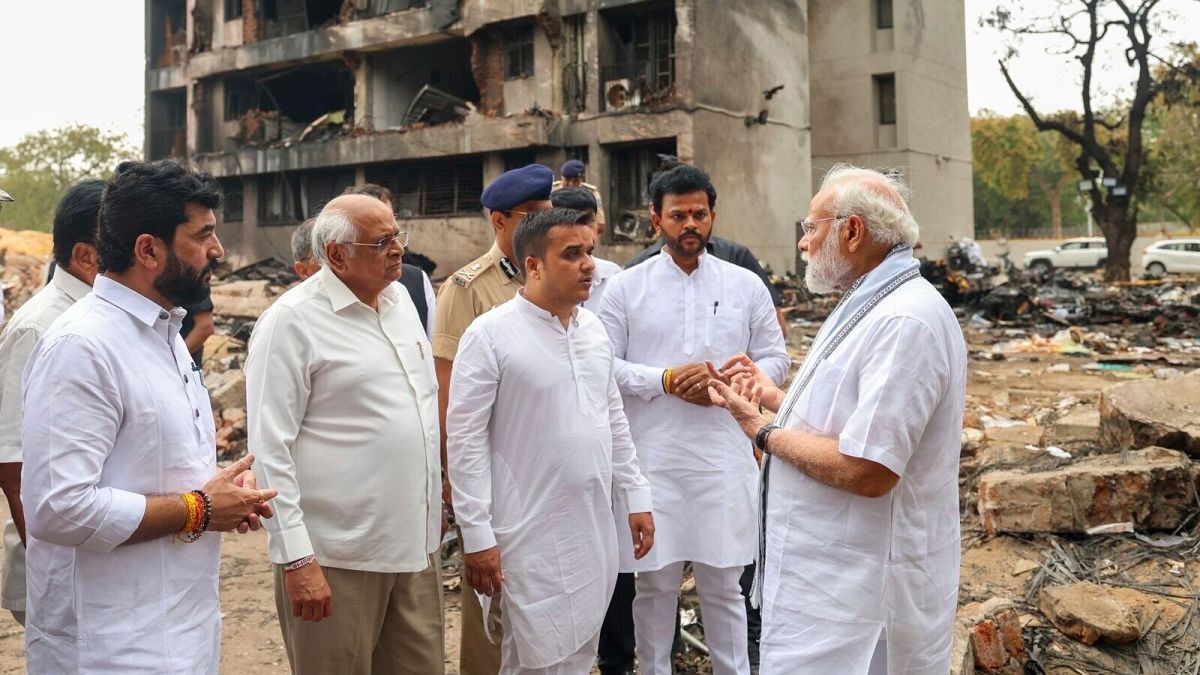 Video. Indian PM Narendra Modi visits site of Air India crash in Ahmedabad