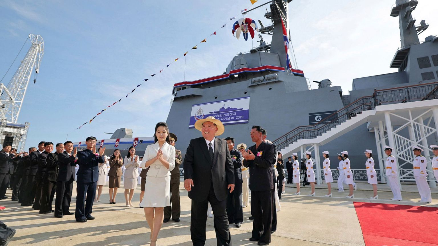 North Korea relaunches damaged warship after botched unveiling | Euronews