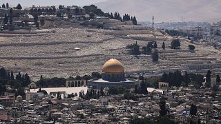 Jerusalem's Old City, with Dome of the Rock shrine in Al-Aqsa Mosque compound, closed to worshippers after Israel banned gatherings after Israeli strike on Iran, 13.06.2025. 