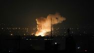 Smoke rises up after an explosion in Tehran, Iran, Friday, June 13, 2025.