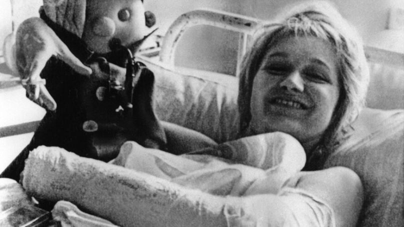 Vesna Vulović, 23-letnia, stewardessa, która była jedyną ocalałą z katastrofy jugosłowiańskiego samolotu pasażerskiego w styczniu 1972 roku.