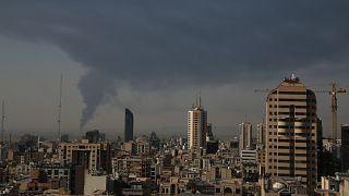 Huge smoke rises up from an oil facility facility after it appeared to have been hit by an Israeli strike Saturday, in southern Tehran, Iran, Sunday, June 15, 2025.