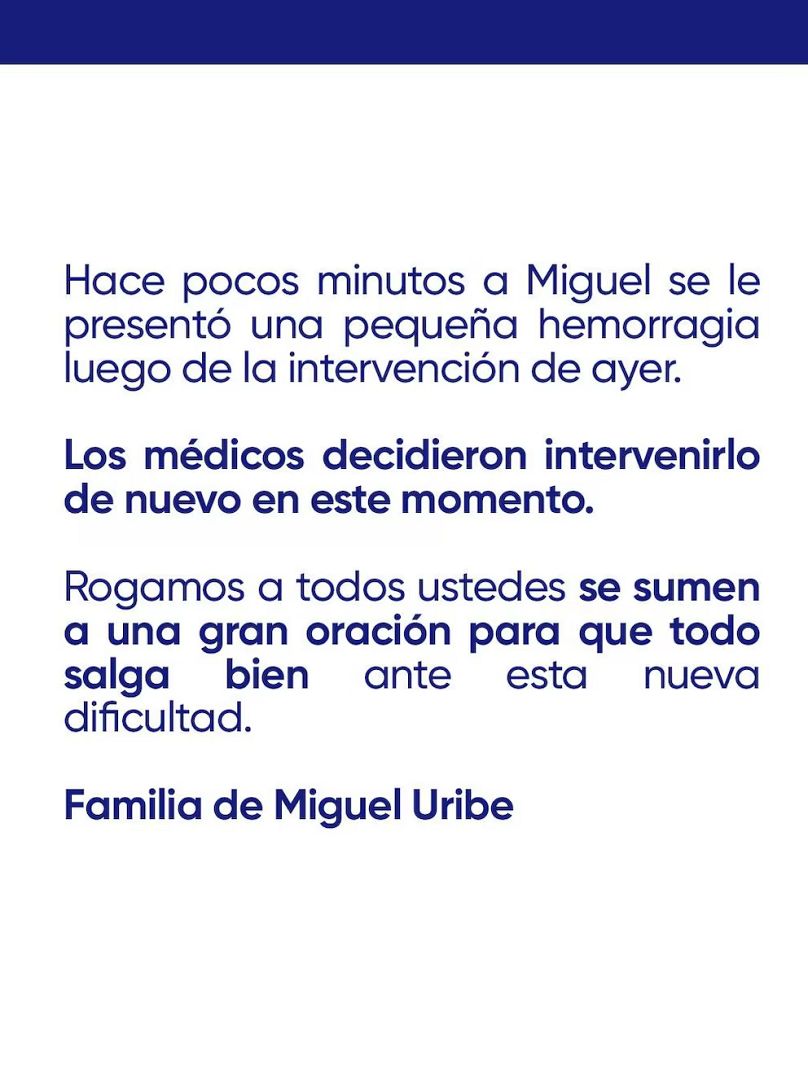Comunicado de la familia
