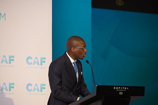 Franck Kié, commissaire général du Cyber Africa Forum lors de l'ouverture de la rencontre à Cotonou au Bénin le 24 juin 2025