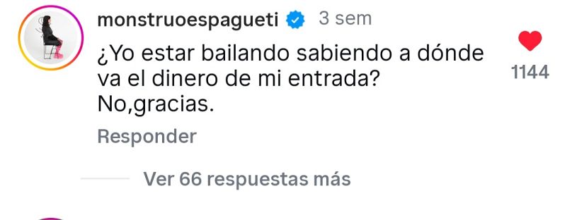 Uno de los comentarios en la publicación del comunicado del festival Sónar.