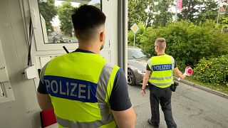 German Federal Police control at the Görlitz/Zgorzelec crossing point