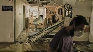 A medical staff walks along a damaged area at the Soroka hospital complex after it was hit by a missile fired from Iran in Beersheba, Israel, Thursday, June 19, 2025