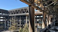 The damaged headquarters of Islamic Republic of Iran Broadcasting, Iranian state television, is seen in Tehran, Iran, Thursday, June 19, 2025.