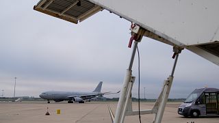 FILE: A British Royal Airforce Voyager aircraft carrying members of the British armed forces 16 Air Assault Brigade arrives at Brize Norton, 28 August 2021