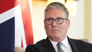 Britain's Prime Minister Keir Starmer welcomes Crown Prince of Bahrain, Prince Salman bin Hamad Al Khalifa, at 10 Downing Street, London, Thursday June 19, 2025.