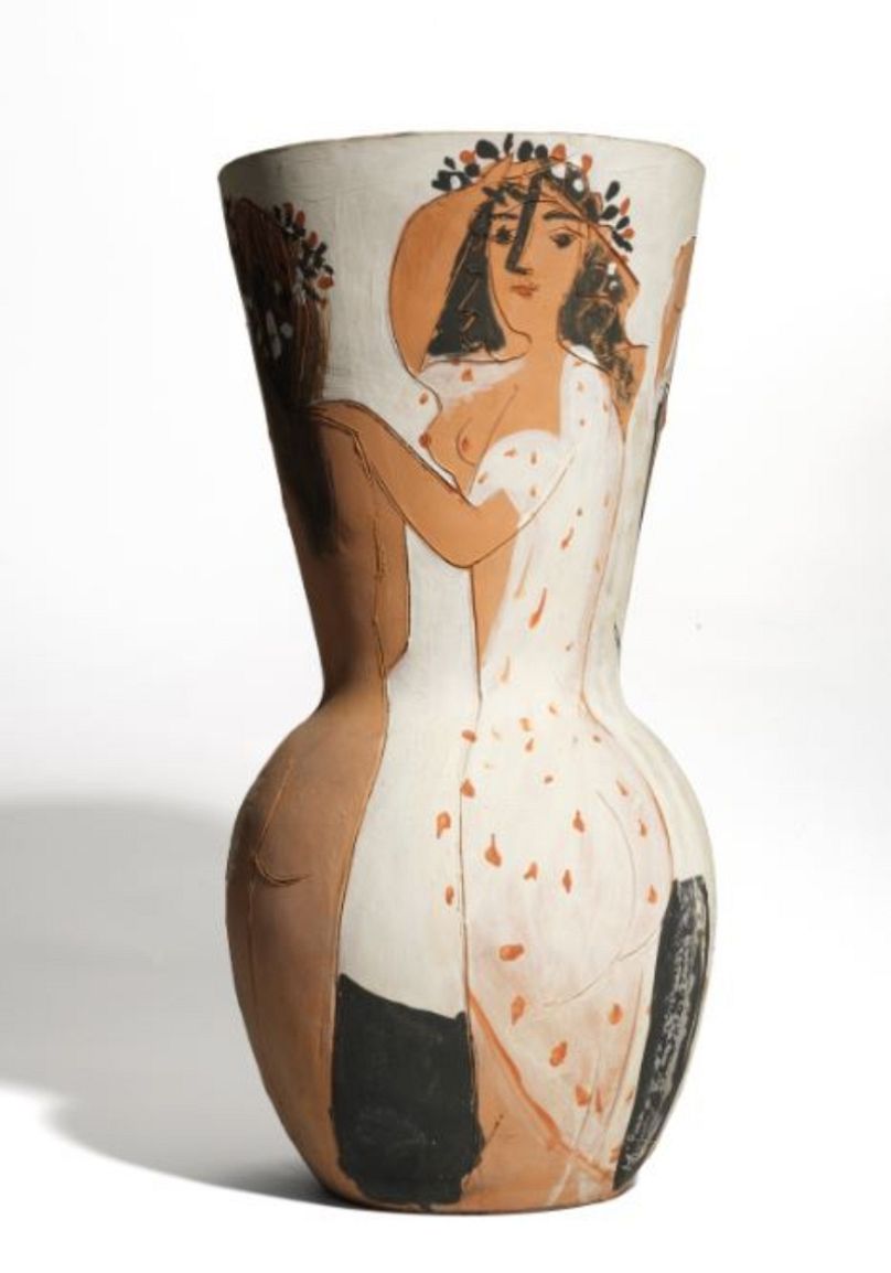 Grand vase aux femmes voilées