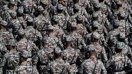 FILE: Iranian army cadets conclude their march during a parade commemorating National Army Day near Tehran, 18 April 2025