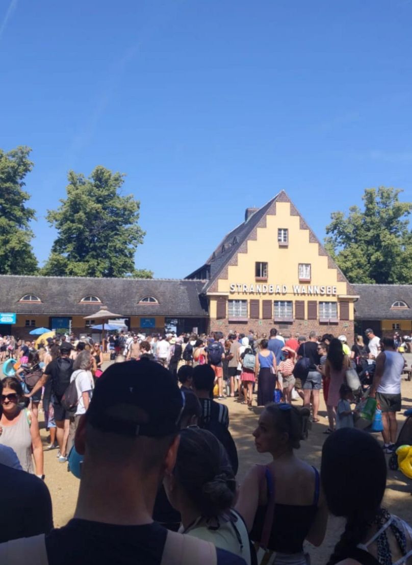 Auch am Strandbad Wannsee war der Andrang groß