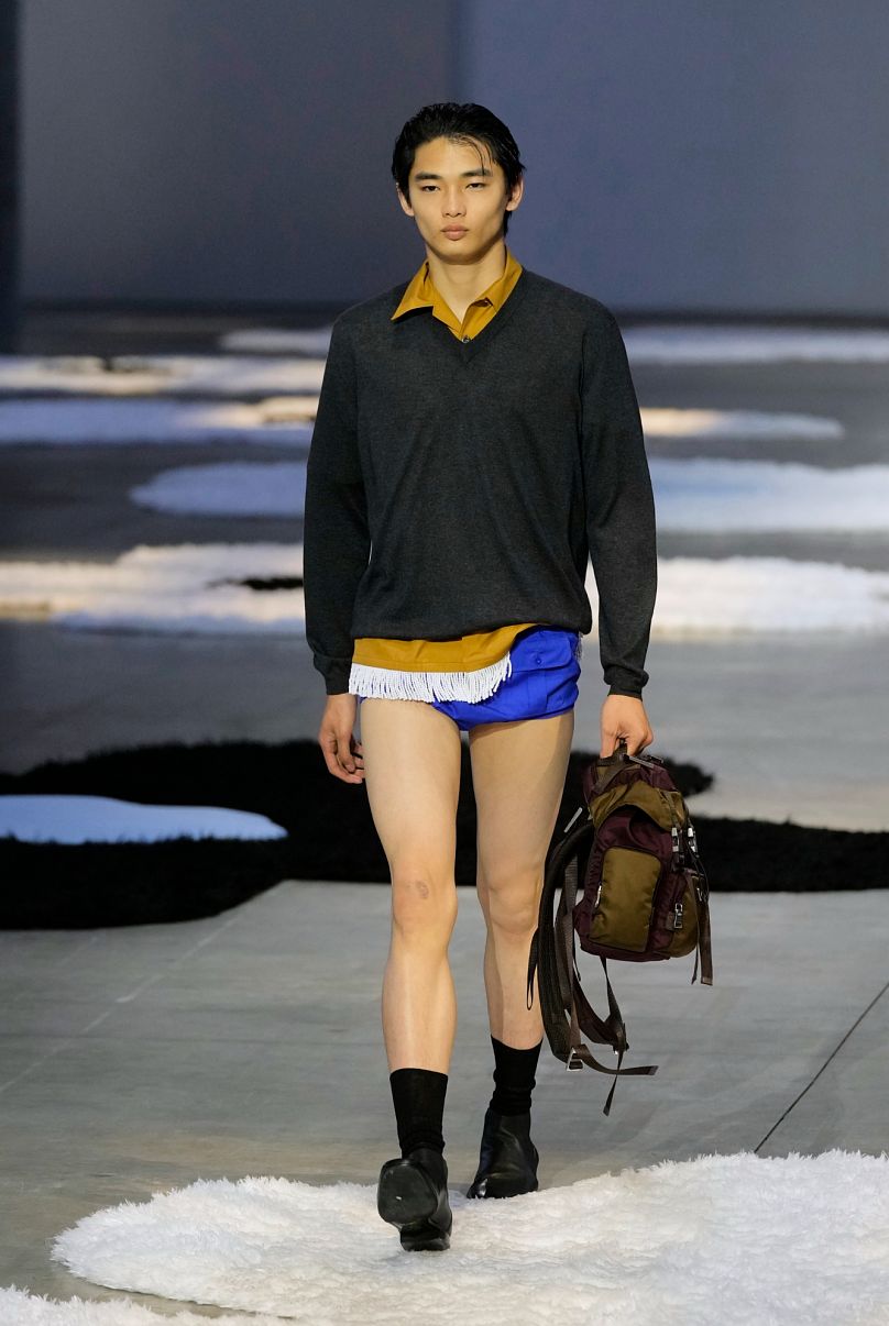 Prada's Spring-Summer 2026 collection embraced the 'no-pants' trend