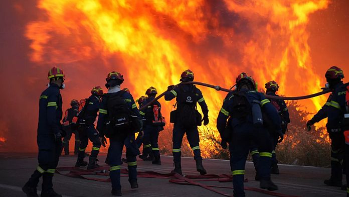 More than 100 firefighters battle major wildfire on the Greek island of Chios More than 100 firefighters battle major wildfire on the Greek island of Chios