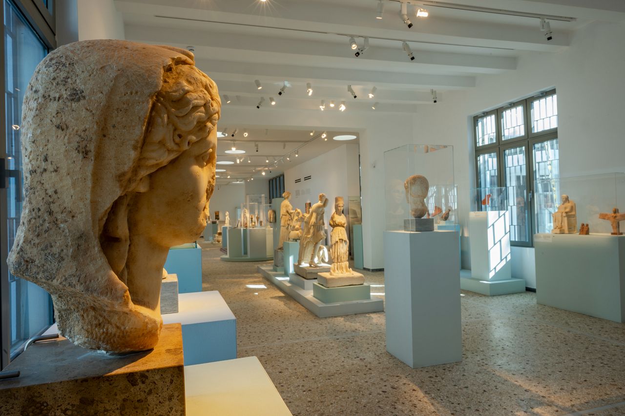 General view of the exhibition "Kykladitisses: Untold stories of women in the Cyclades"