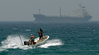 In this May 30, 2012, file photo, fishermen cross the sea waters off Fujairah, United Arab Emirates, near the Strait of Hormuz.