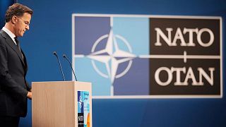 NATO Secretary General Mark Rutte speaks during a media conference ahead of the NATO summit in The Hague, Netherlands, Monday, June 23, 2025