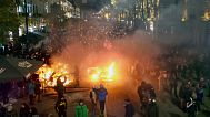 Protesters rally outside the parliament building in Tbilisi, 29 November, 2024