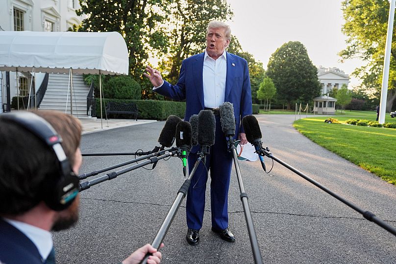 Donald Trump speaks with reporters - Tuesday 24 June 2025