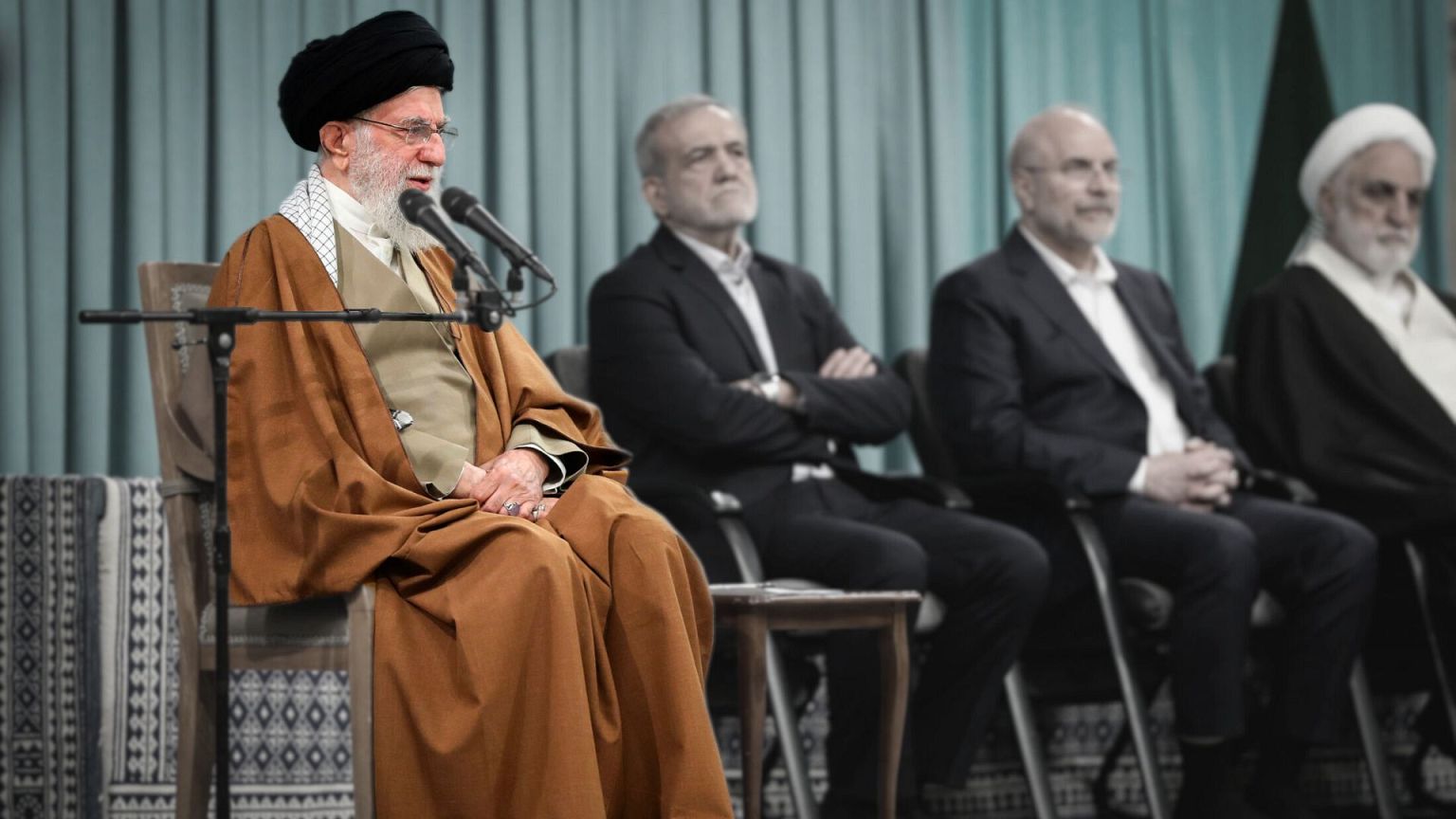 علی خامنه‌ای و سران سه‌ قوه