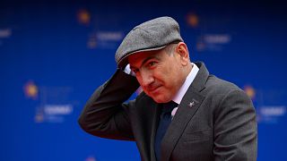 Armenian Prime Minister Nikol Pashinyan arrives for the European Political Community summit in Tirana, 16 May, 2025