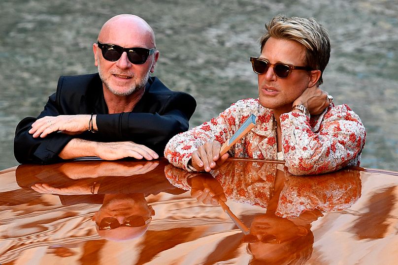 Domenico Dolce, left, arrives in Venice