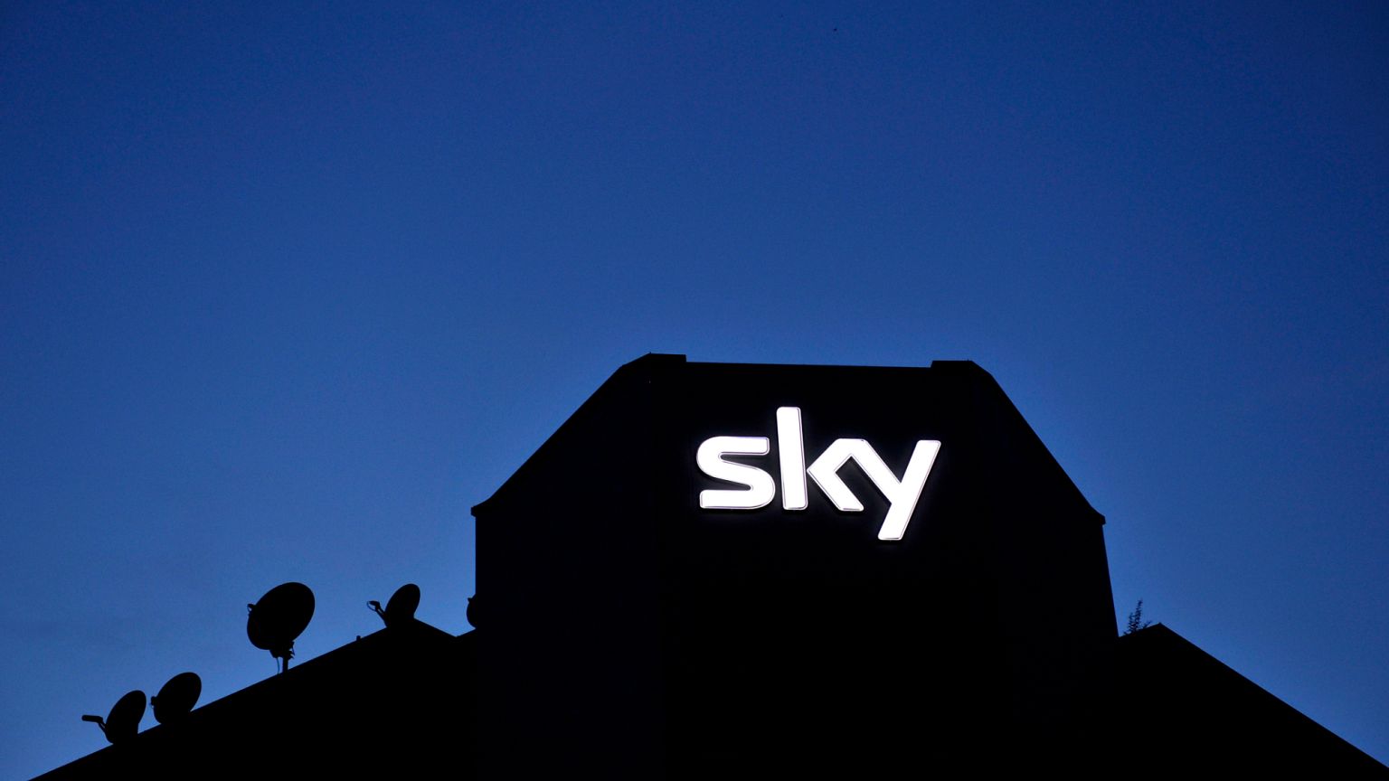 The logo of TV-channel Sky Deutschland is photographed at the company's headquarter in Unterfoehring, near Munich, Germany. 13 Nov. 2012.