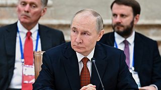 Russian President Vladimir Putin attends an expanded format meeting of the Supreme Eurasian Economic Council in Minsk, 27 June, 2025