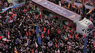 Iran: Hundreds of thousands mourn top military figures, civilians killed by Israel 