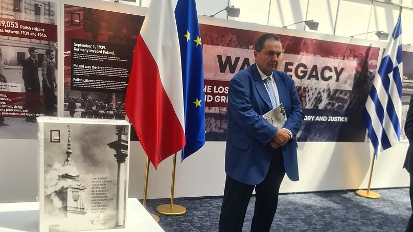 Ο Αριστομένης Συγγελάκης κατά την εκδήλωση στο Ευρωκοινοβούλιο. 
