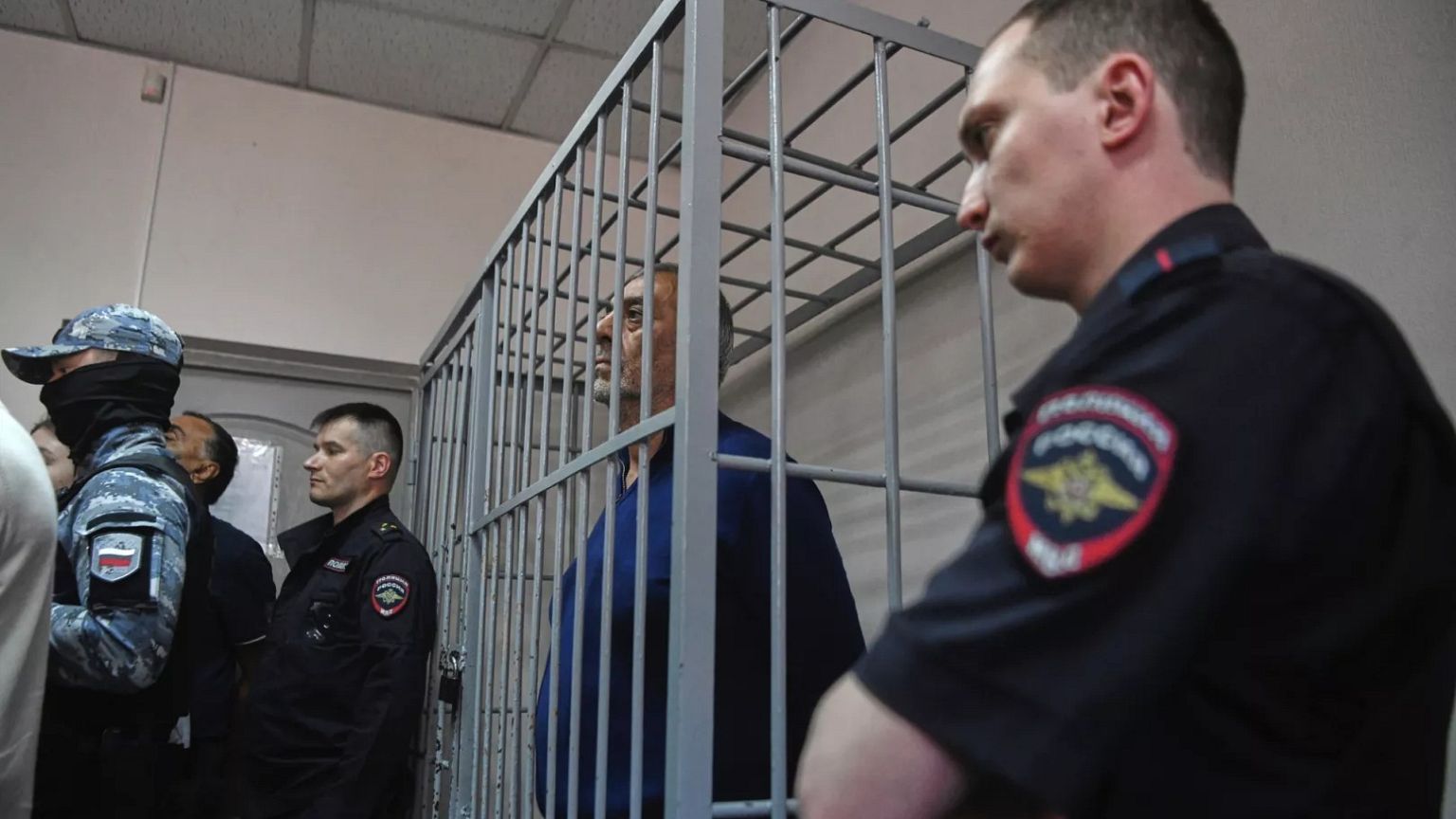 Bakir Safarov, Azerbaijani citizen who faces murder charges as part of a Russian probe into murders that caused outrage in Azerbaijan, attends a hearing in Yekaterinburg