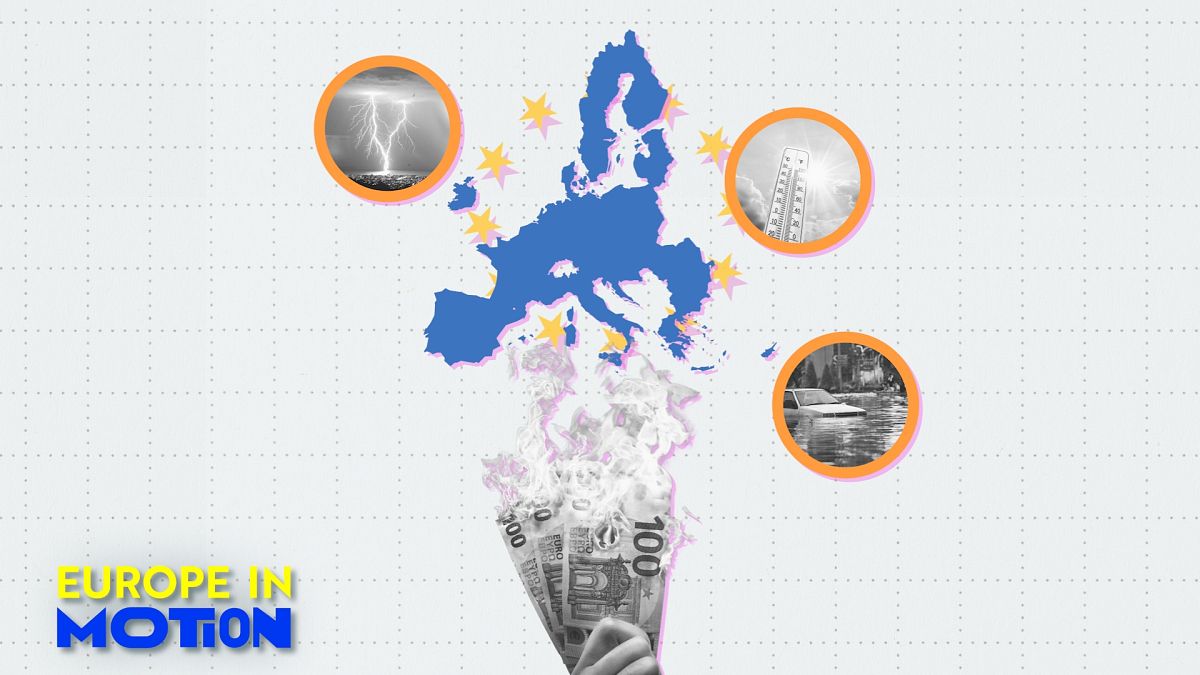 How many economic losses from climate-related events has Europe suffered since 1980?