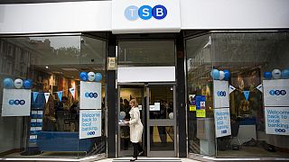 TSB bank is seen on Baker Street in London, Monday, Sept. 9, 2013. 