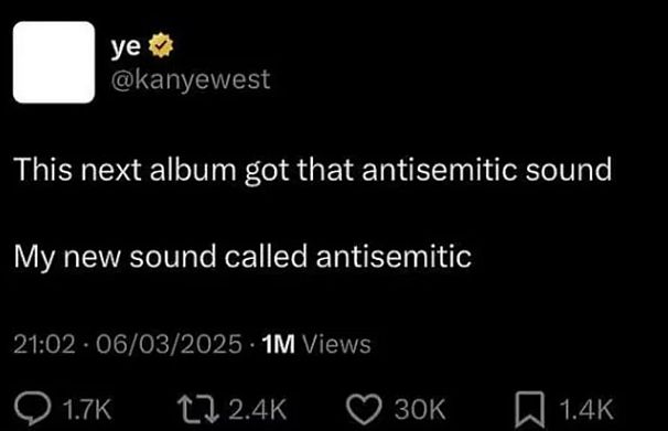 Kanye West X post