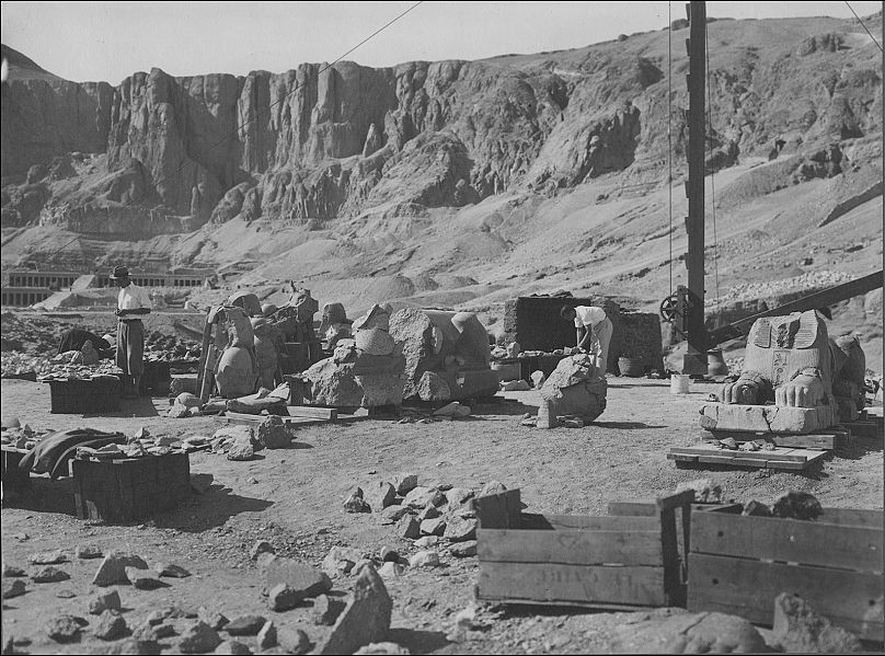 محل اولین اکتشافات در محوطه معبد حتشپسوت