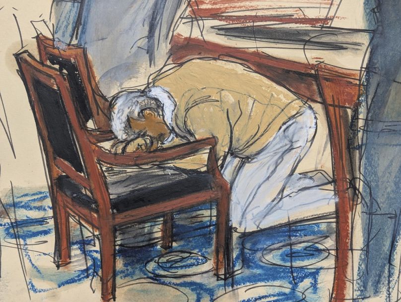 In this courtroom sketch, Sean "Diddy" Combs reacts after he was convicted of prostitution-related offenses but acquitted of sex trafficking and racketeering charges